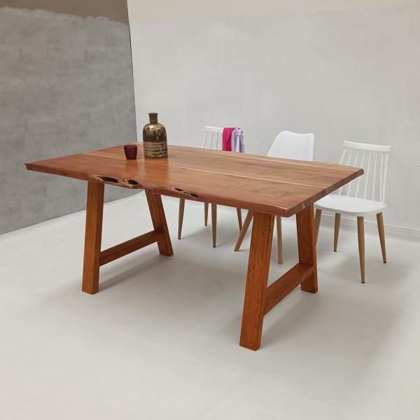 Τραπέζι φυσικός κορμός Ακακίας New Alfa style Medio 90x160εκ.