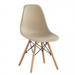 Καρέκλα τραπεζαρίας Art industry set 2 τεμαχίων με ξύλινα πόδια και κάθισμα PP 